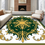Emerald Gold Majestic Floral Border Rug