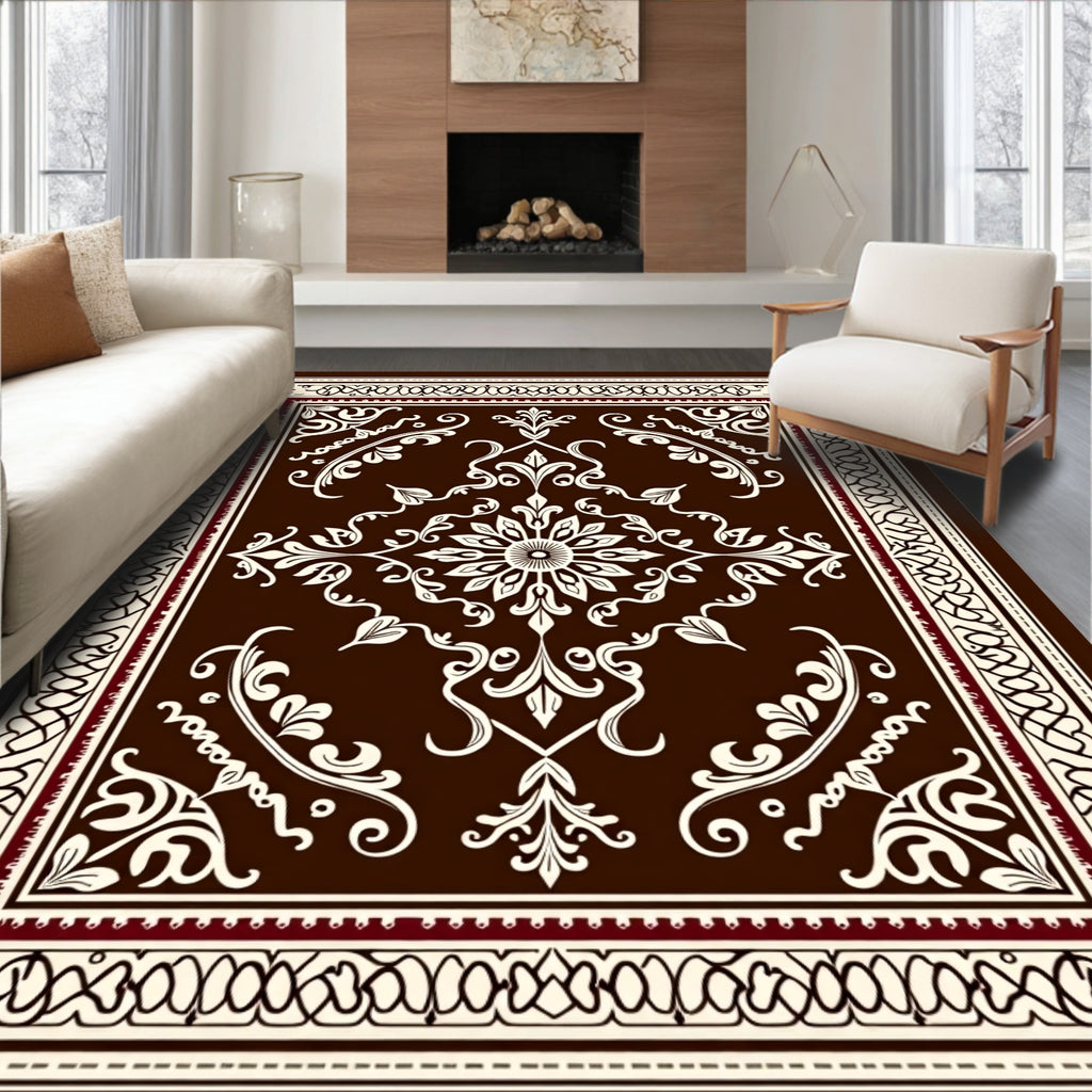 Classic Floral Swirl Pattern Rug
