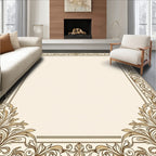 Ornate Flourish Classic Border Design Rug