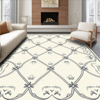 Elegant Floral Lattice Face Pattern Rug