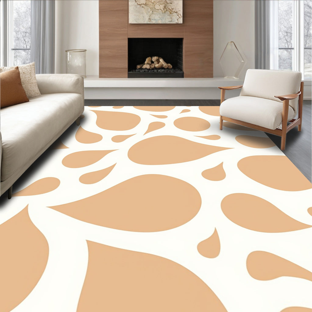 Organic Leaf Shape Pattern Rug