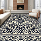 Ornate Floral Medallion Pattern Runner Rug