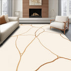 Modern Organic Gold Vein Rug