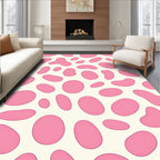 Pink Organic Shapes Pattern Rug