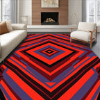 Bold Geometric Diamond Pattern Rug