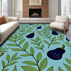 Purple Eggplant Vine Pattern Rug
