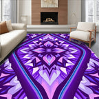 Vibrant Purple Diamond Fractal Rug