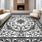 Intricate Floral Mandala Patterned Design Rug
