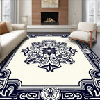 Classic Floral Medallion Border Design Rug