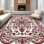 Classic Floral Bordered Square Design Rug