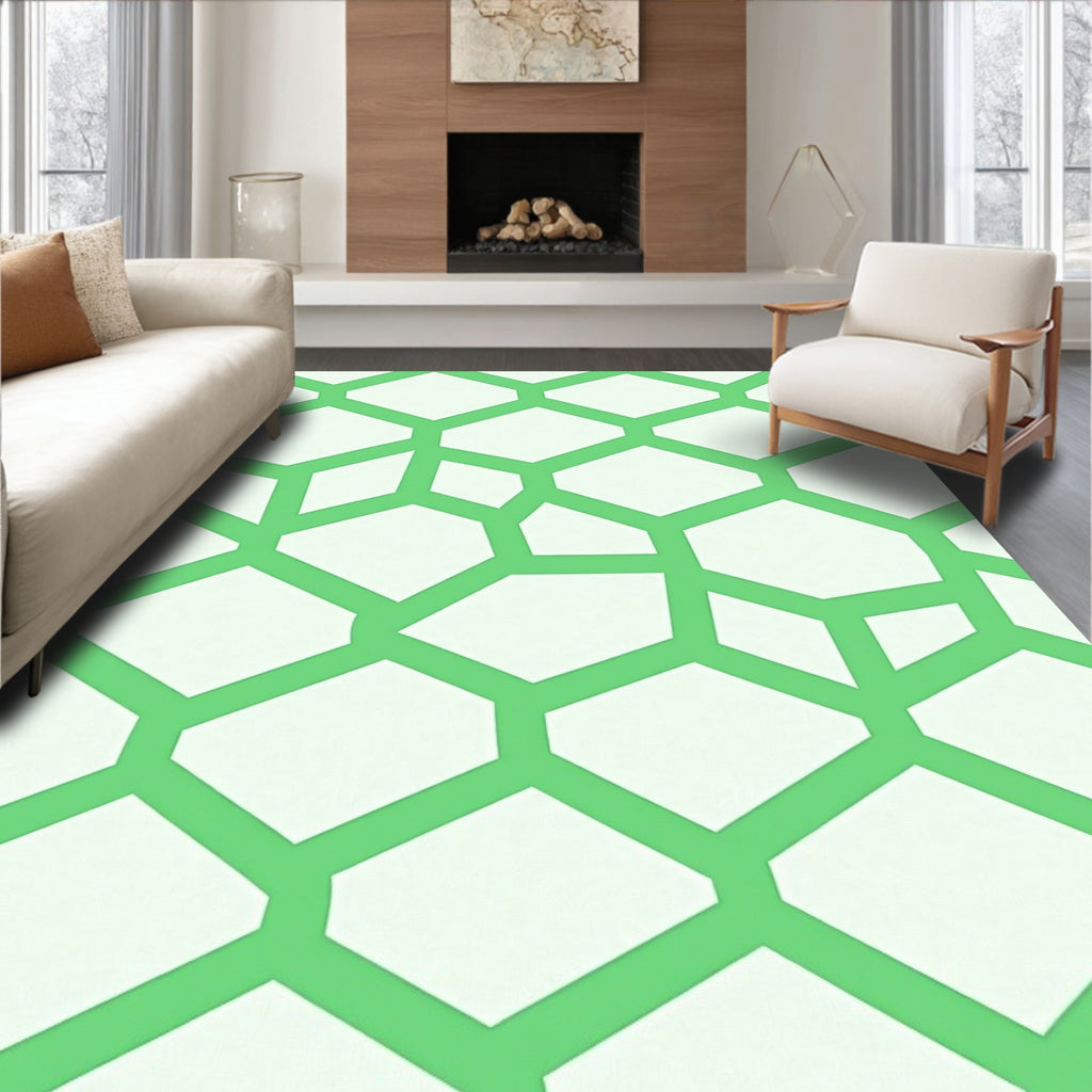 Modern Geometric Tessellation Pattern Rug