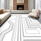 Minimalist Line Art Geometric Pattern Rug