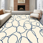 Abstract Hand-Drawn Organic Lines Rug