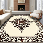 Classic Floral Medallion Border Design Rug