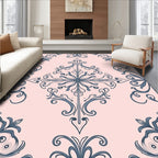 Delicate Floral Swirl Decorative Design Rug