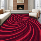 Crimson Swirl Pattern Rug