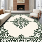 Intricate Floral Scrollwork Design Rug