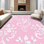 Lace Blossom Branches Pink Rug