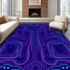 Digital Circuit Board Pattern Rug
