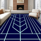 Art Deco Graphic Geometric Lines Rug