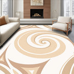 Neutral Swirls and Triangles Pattern Rug