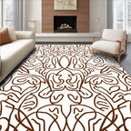 Abstract Organic Line Art Pattern Rug