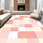 Geometric Pastel Square Pattern Rug
