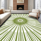 Radiant Green Burst Sunburst Rug