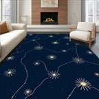 Celestial Line Drawing Constellation Design Rug