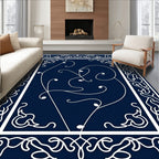 Abstract Swirl Vine Pattern Rug