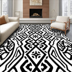 Tribal Geometric Maze Pattern Rug