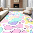 Whimsical Pastel Shapes Pattern Rug
