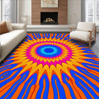 Vibrant Abstract Psychedelic Pattern Rug