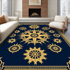Vintage Nautical Starburst Compass Design Rug