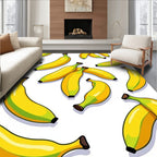 Bright Yellow Banana Pattern Design Rug