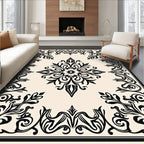 Classic Floral Scrollwork Square Design Rug
