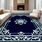 Classic Floral Bordered Medallion Rug