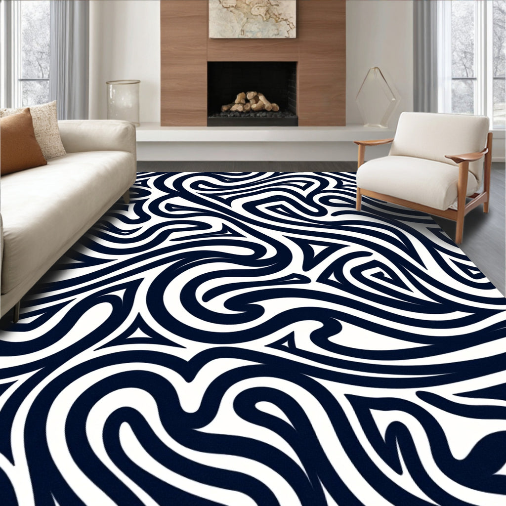 Bold Abstract Line Art Rug
