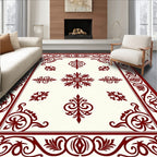 Classic Floral Scroll Work Design Rug