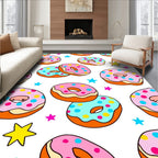 Playful Donut Star Pattern Rug