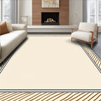 Striped Border Subtle Pattern Rug