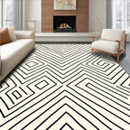 Abstract Geometric Zigzag Design Rug