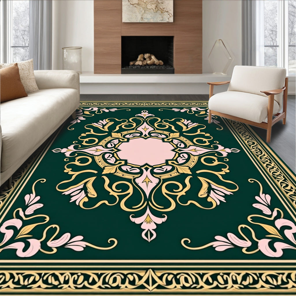 Ornate Floral Palatial Pattern Rug