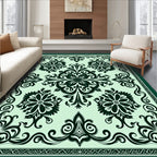 Traditional Floral Damask Pattern Rug