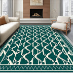 Geometric Chain Link Diamond Pattern Rug