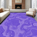 Majestic Purple Swirls Pattern Rug