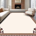 Classic Floral Geometric Border Design Rug