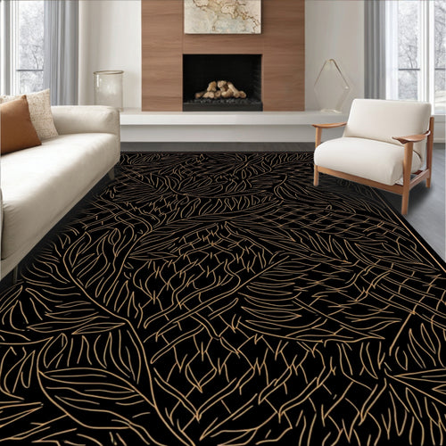 Abstract Leafy Vine Pattern Rug