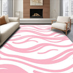 Pink Gentle Wavy Stripe Design Rug