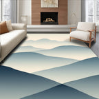 Layered Mountain Mist Abstract Rug
